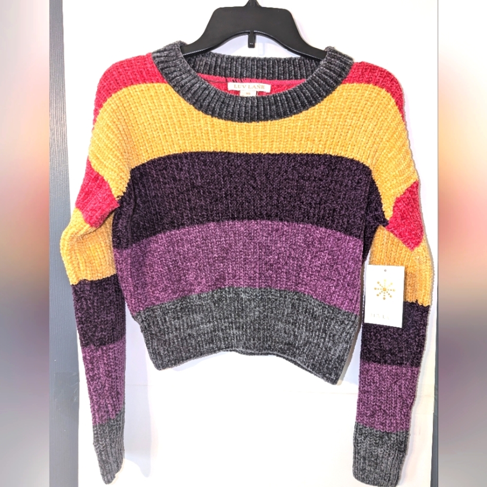 Luv Lane‎ Striped Sweater NWT Size XS